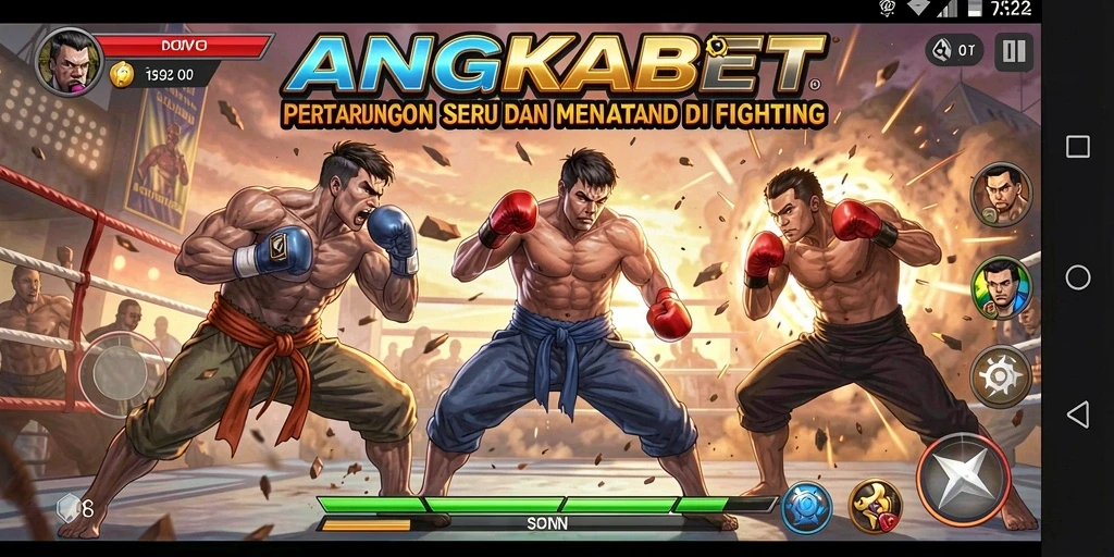 Gambar gameplay ANGKABET yang menunjukkan pertarungan epik antara karakter.