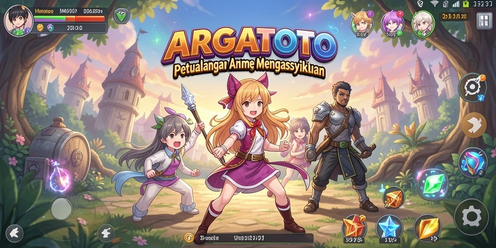 Tangkapan layar utama ARGATOTO menampilkan aksi gameplay Anime yang seru.