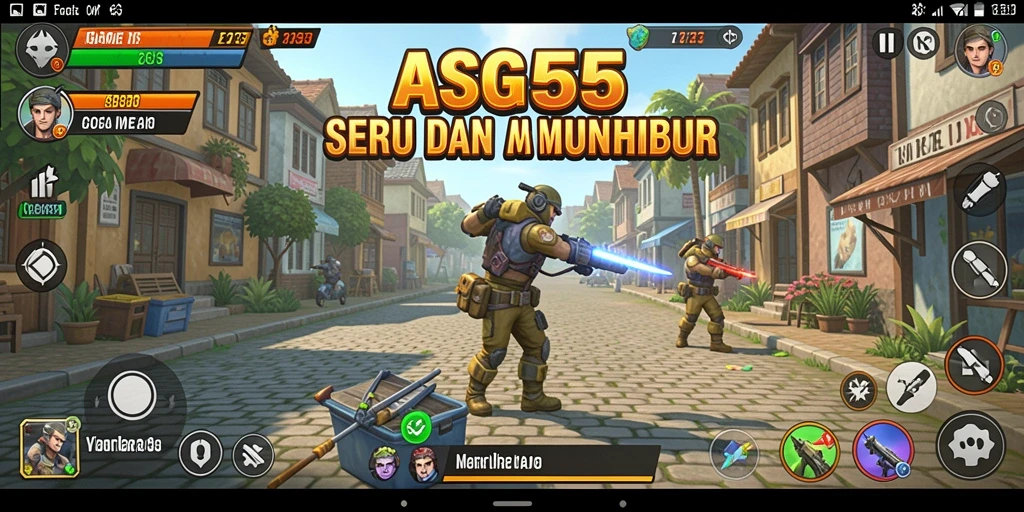 Tampilan gameplay ASG55 yang mengasyikkan dan penuh warna.