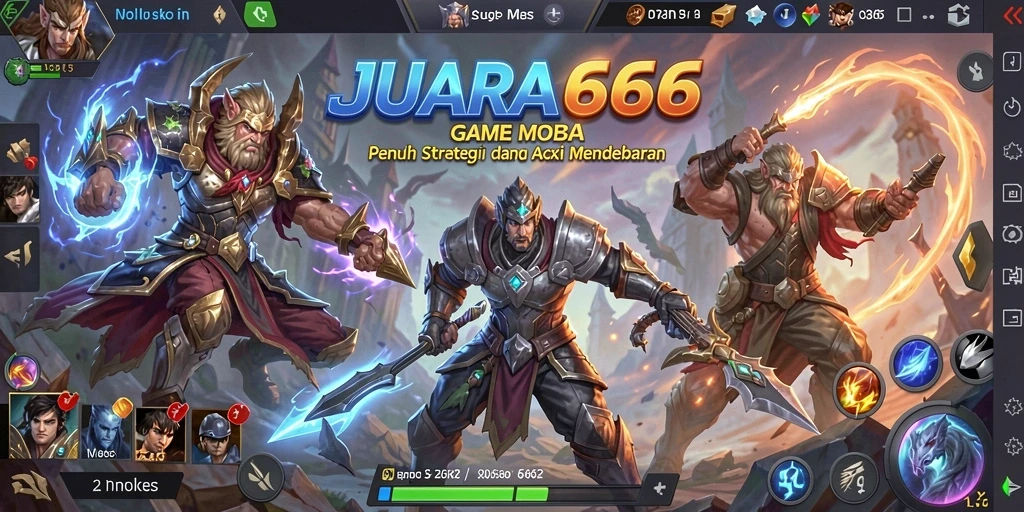 Gameplay MOBA JUARA666 yang seru dan penuh aksi.