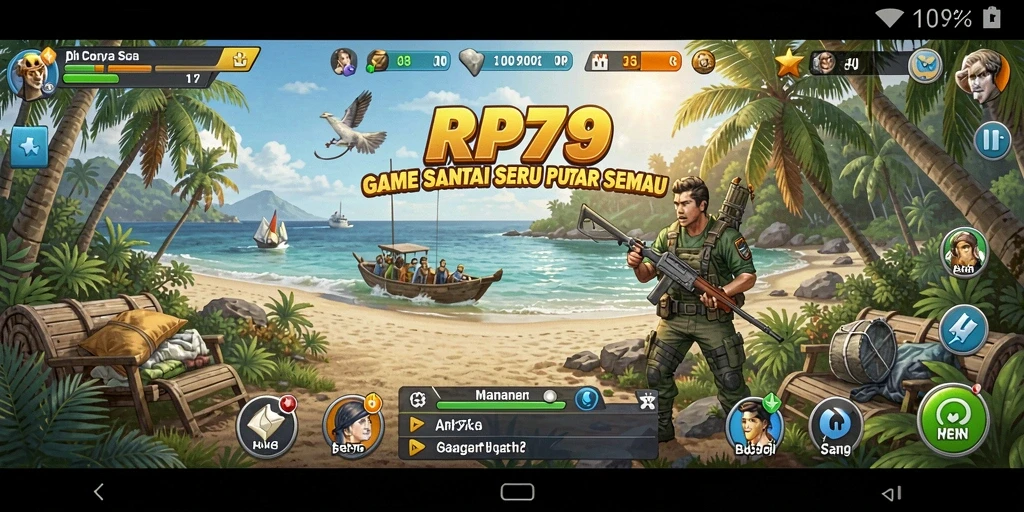 Tampilan gameplay RP79 yang ceria dan menyenangkan