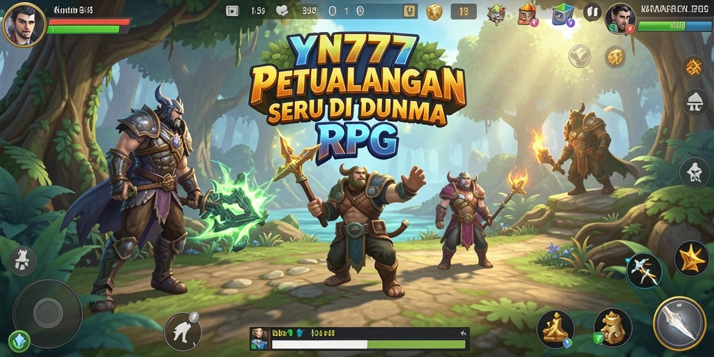 Screenshot gameplay YN777 menampilkan pertempuran epik di dunia RPG yang menakjubkan.